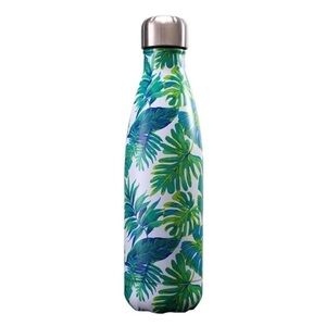 Tropical Palm Leaf Tumbler Water Flask Bottle NWOT